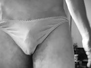 Walking in Wifes Panty in black and white