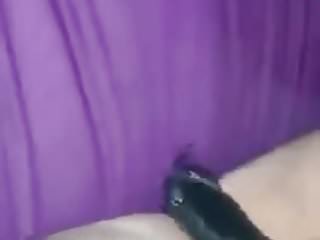 Dirty Talking Slut Gets Her Self Off With Black Dildo