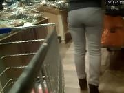 Small beautiful ass on shopping