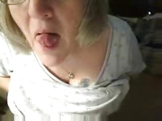 Kinky grandma having fun on web cam