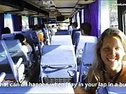Public blowjob in a bus