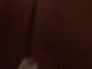Turning wife's ass red while she plays with self