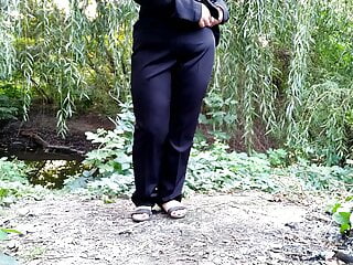 Milfed Amateur Bbw video: Big ass Russian milf pissing outdoors