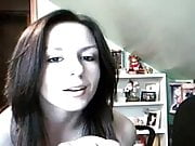 Hot Amateur Brunette Stripping For Her Webcam