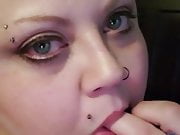 Ladymonarch420 sucking on her fingers