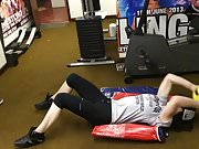 WWE - Paige working out in gym