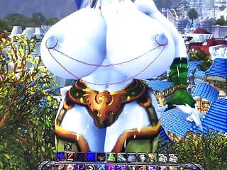 Draenei, Big Tits Cumshot, Warcraft, Nice