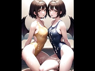 Hentai Anime Art Generated by Ai: Temptation of Angels and Demons 1
