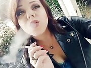 Smoking Brunette