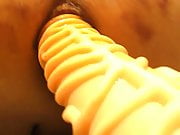 1.9inch diameter by 10.5inch rippled suction dildo