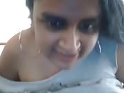 Indian aunty plays with her body