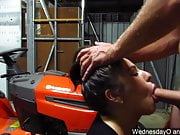 FILTHY TEEN FUCKED ON THE LAWNMOWER