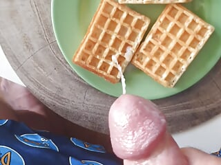 Master Ramon jerks his horny warm milk onto your breakfast waffle, eat it!