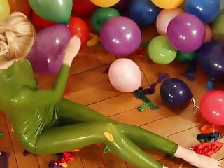 Green, Rubber, Catsuit