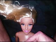 Cum on 2ft Barbie doll