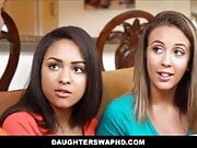 Family swap, two stepdaughters fuck daddy