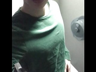 RISKY! JERKING OFF IN PUBLIC TOILET (23cm) Teen Boy Cute 