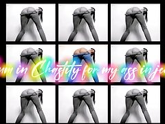 Cum in chastity for my ass in jeans