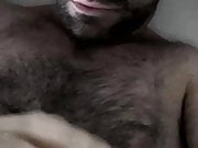 Hairy Guy Cums In His Mouth