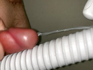 Small penis rubbing vacuum cleaner hose...