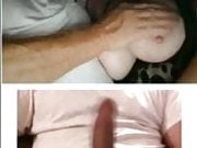 webcam play - couple plays with big tits