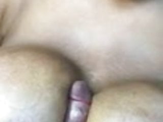 Ebony huge tits titjob 