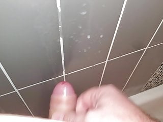 Painting the wall with cum...