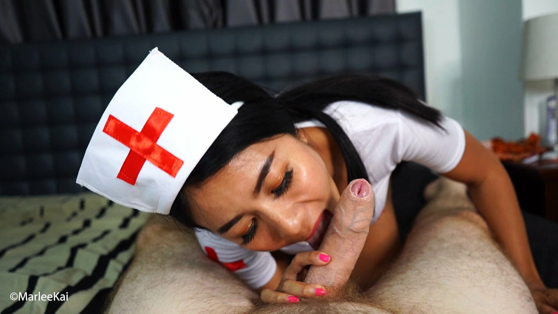 Sexy Thai Nurse Sucks Cock with CIM