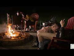 Campfire blowjob with smores and harp music