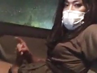 Asian CD Masturbating in her car