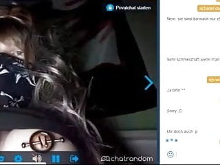 .German Chatrandom, busty girl shows me her nipple squeezer.
