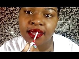 Lipstick, POV, Black Ebony, Webcam