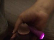 Hand job with wife's toy
