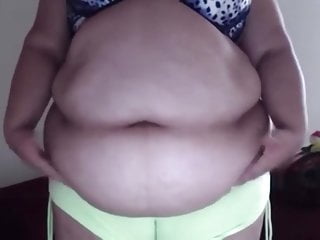 Playing, BBW Belly Play, 60 FPS, Big