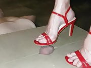 Trampling with red heels 
