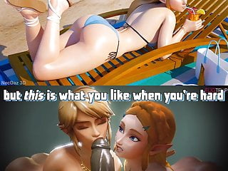 Blacked waifu - Zelda and Link showing u what you love