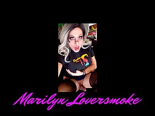 Beautiful Trans Marilyn Home Tease Smoking Fetish