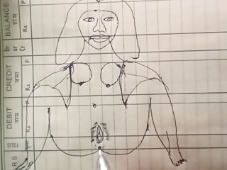 Arts Drawing With The Help Of A Pencil While Having Sex