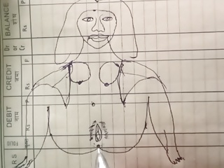 Arts Drawing With The Help Of A Pencil While Having Sex...