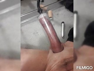 Pumping wet horny uncut cock on...