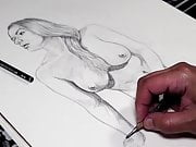 Mom’s Nude Body Drawing - Pencil Art