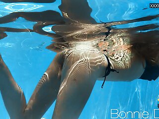 Hottest petite tightest babe Bonnie Dolce underwater