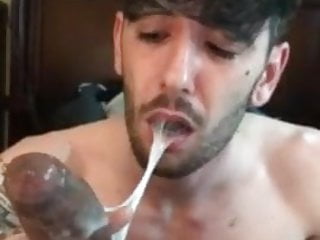 alot of gay cum in mouth