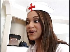 Nurse comes round to help a sick guy and they fuck hard