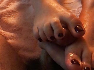 Fetish, Foot Fetish, Close up, Footjob Cumshots