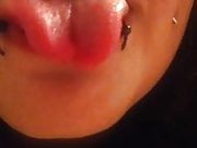 Nice girl with split tongue