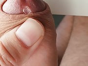 Foreskin rollback and nice precum