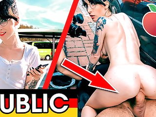 Car Blowjob, Hot Brunette, Nerd Blowjob, European Blowjob