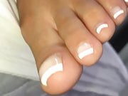 Sexy toenails long french tips 