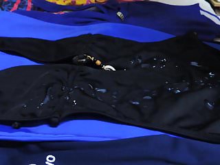 Cum On Swimsuit Spandex Black